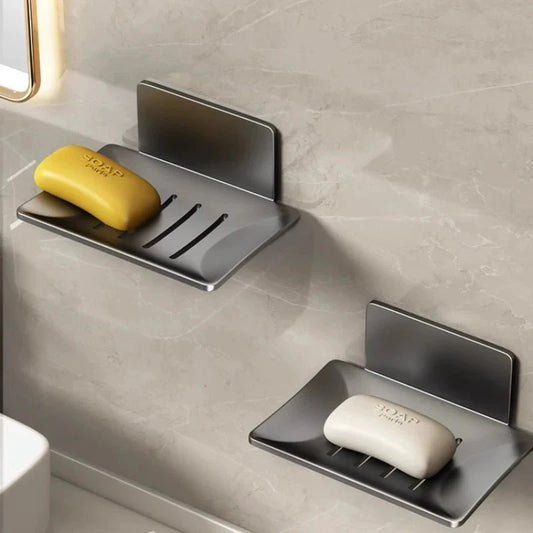 Porte-savon mural en plastique avec rainures de drainage