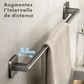 Porte-serviettes en métal, résistant à la rouille, installé dans une salle de bain