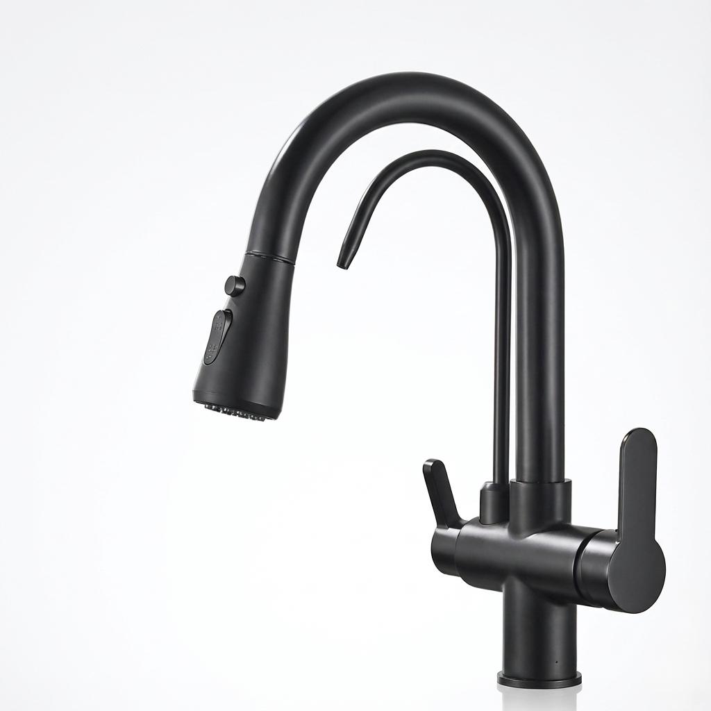Base compacte du robinet avec poignées de commande