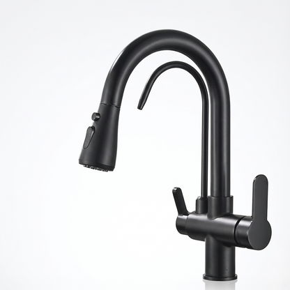Base compacte du robinet avec poignées de commande