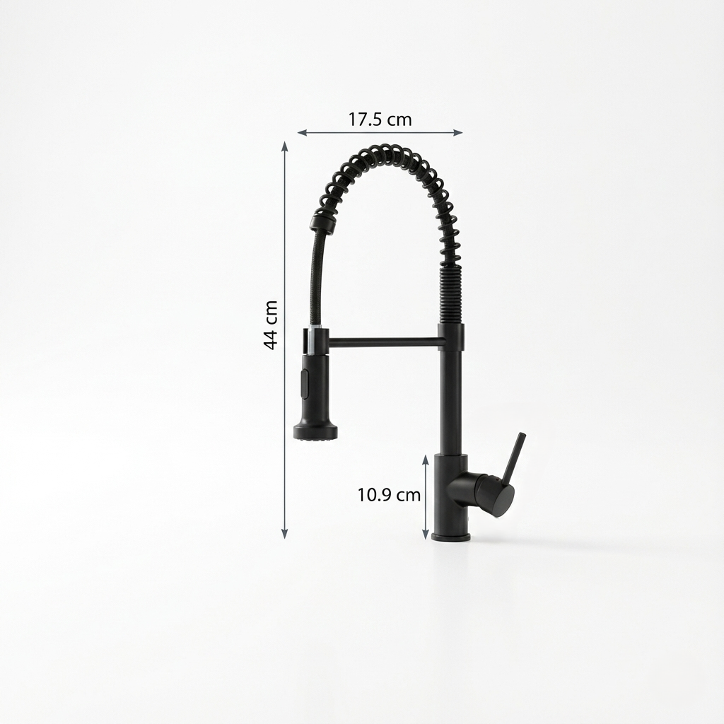 Hauteur totale de 44 cm pour dégagement optimal des ustensiles