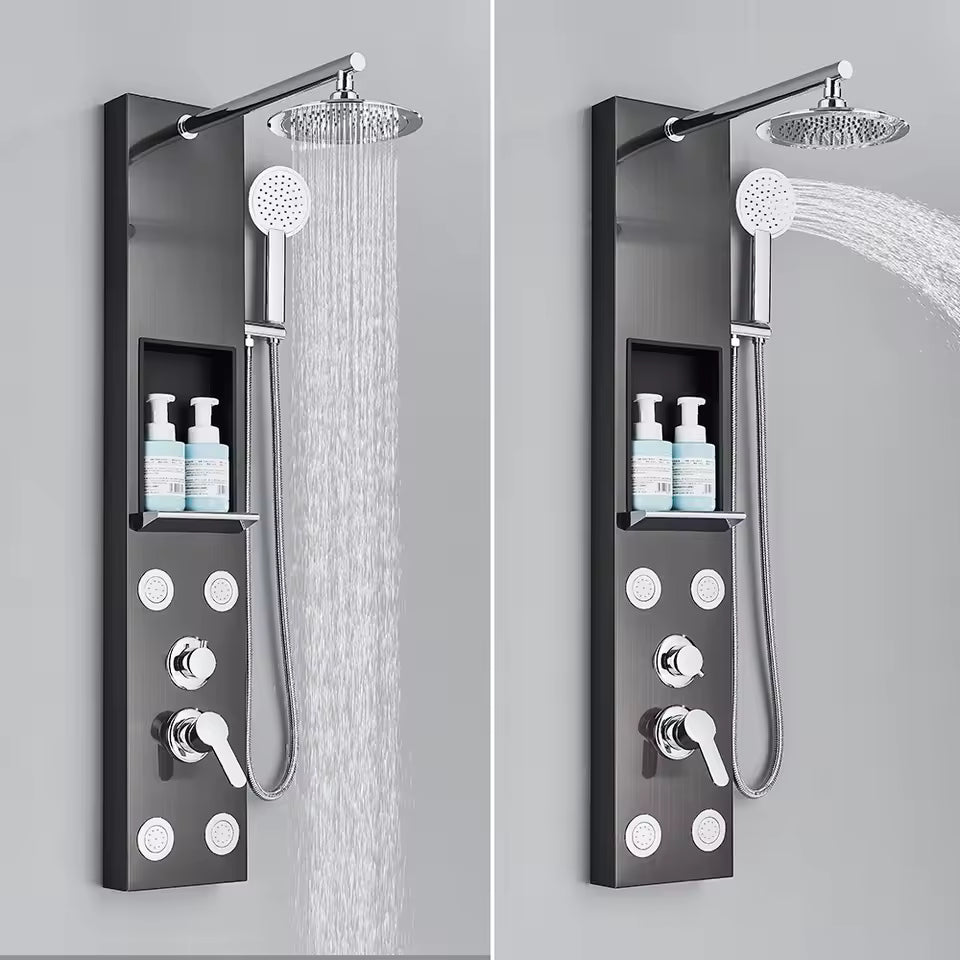 Vue rapprochée des buses de massage circulaires intégrées