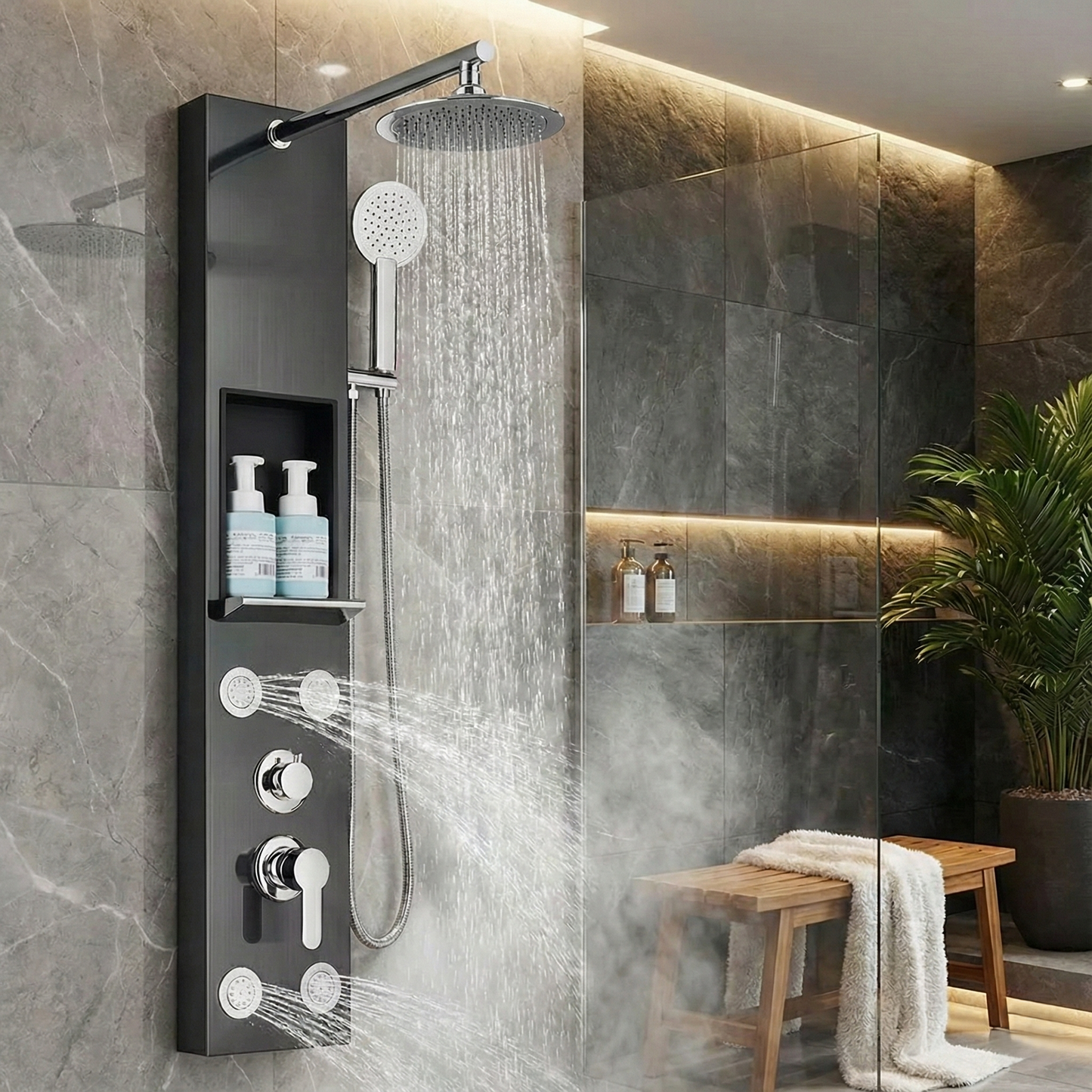 Structure rectiligne en acier inoxydable robuste