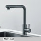 Robinet noir mat avec fonction de rotation à 360°