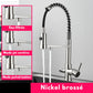 Robinet noir avec finition nickel brossé chic