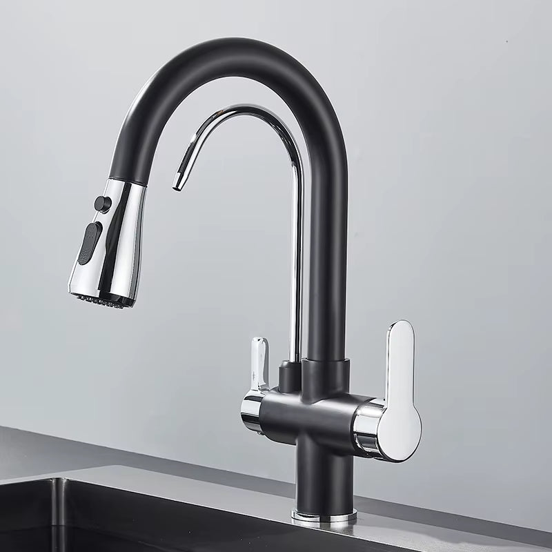 Robinet avec finition chrome, facile à nettoyer et résistant à la corrosion