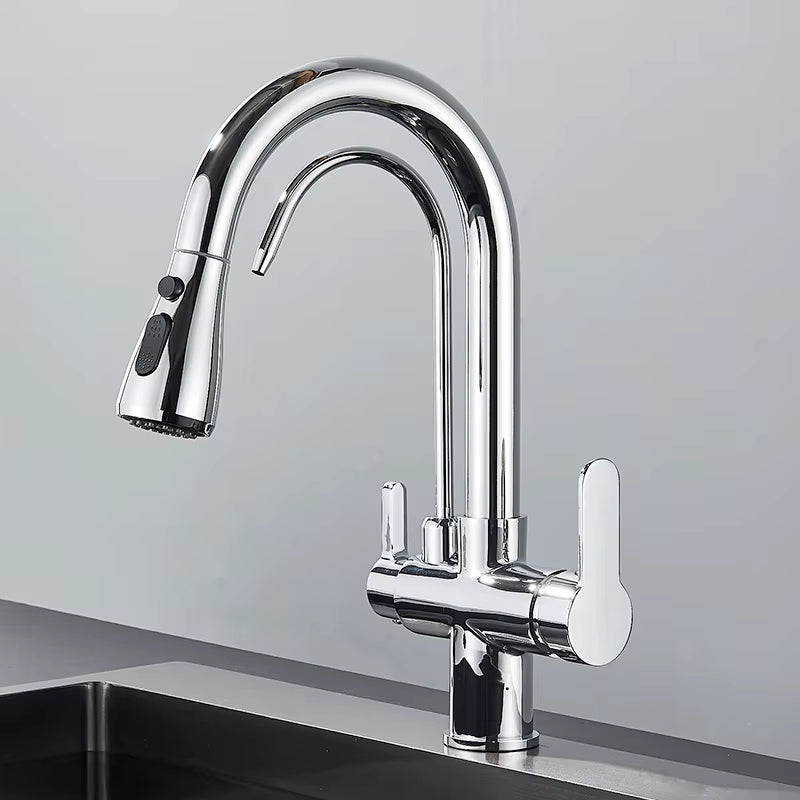 Vue de dessus du robinet, soulignant son design moderne et pratique