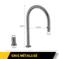 Robinet gris métallique avec finition moderne