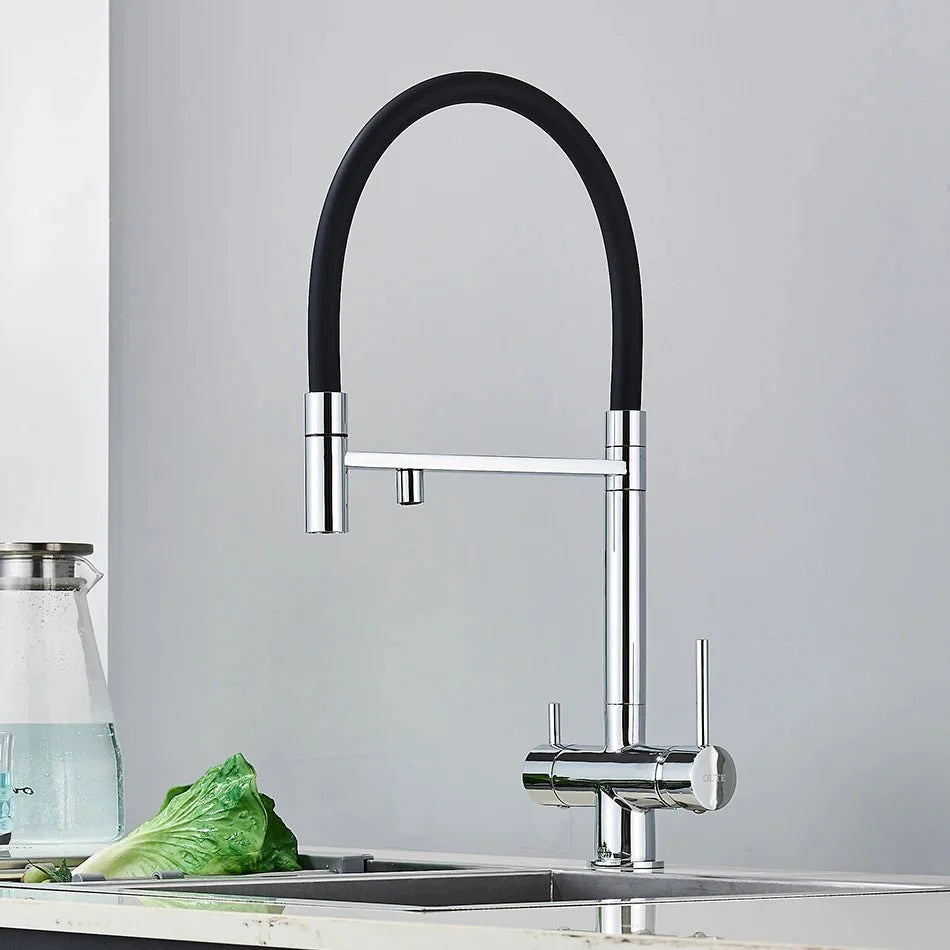 Robinet de cuisine avec levier unique pour réglage de température