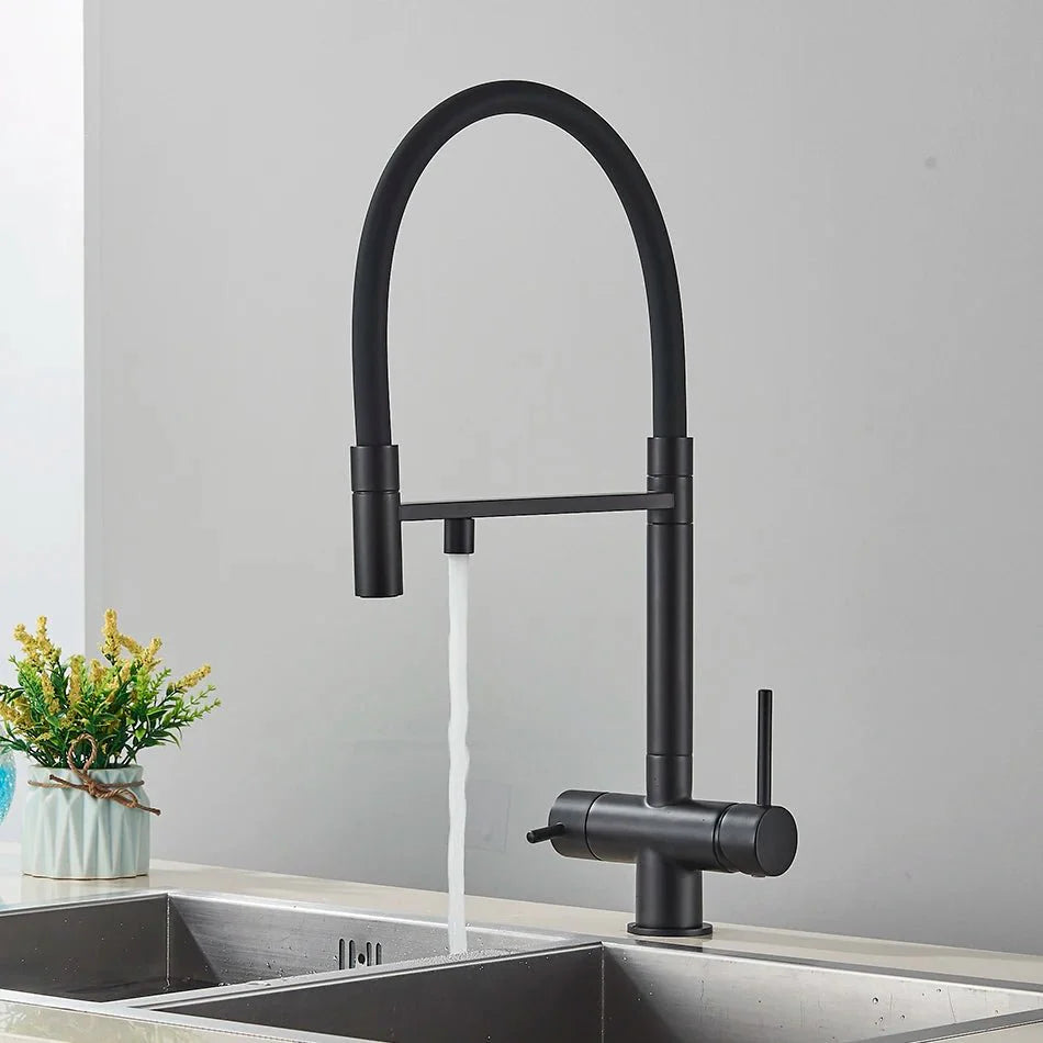 Vue d'ensemble du robinet avec dimensions et design moderne