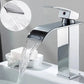 Robinet cascade inox avec bec large et design moderne