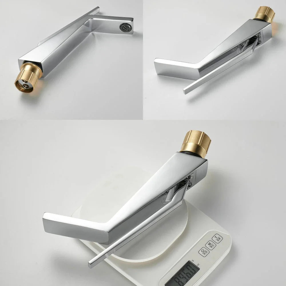 Robinet de salle de bain en laiton avec design épuré