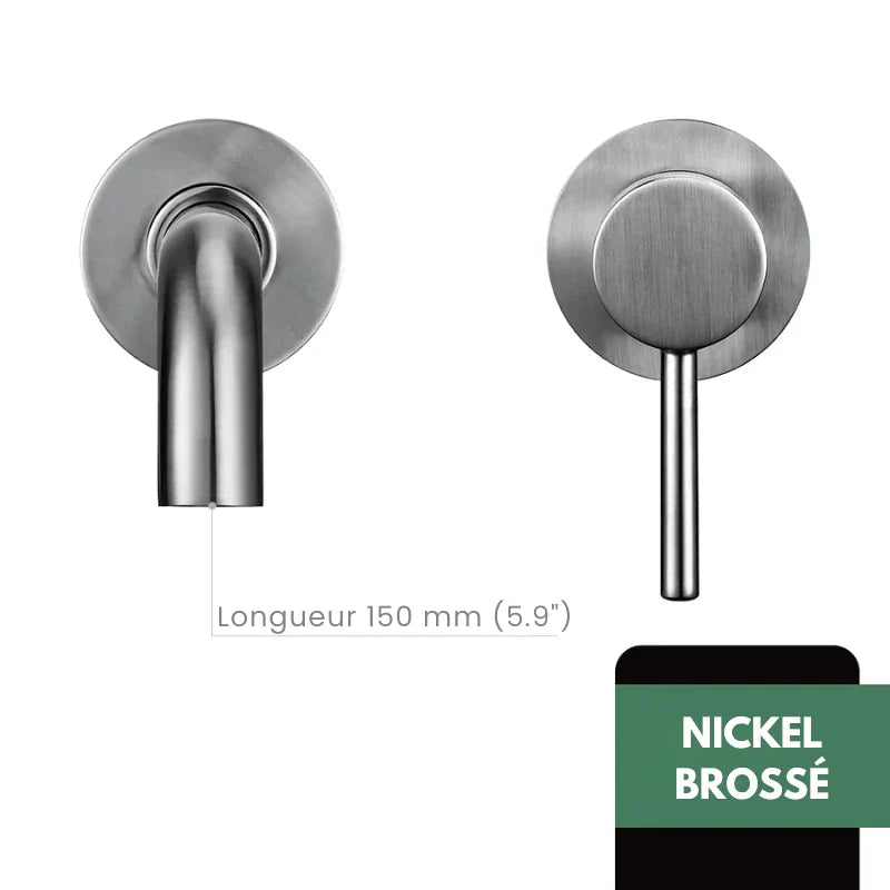 Robinet Lavabo Encastrable robinet encastrable lavabo nickel vue de détail