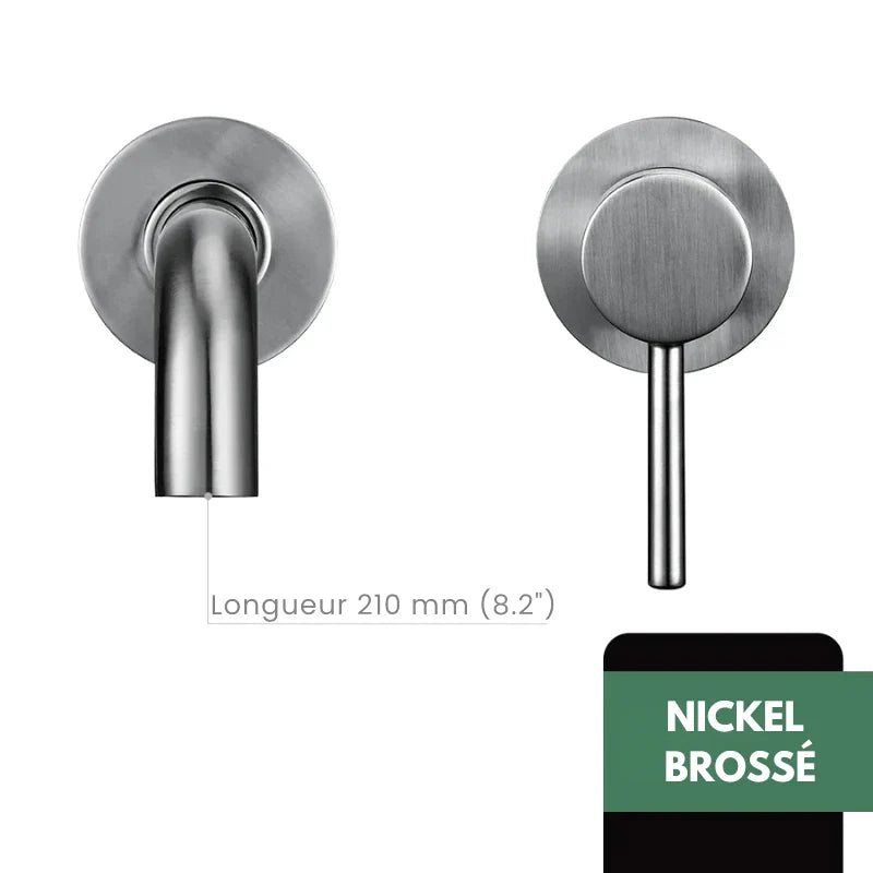 Robinet Lavabo Encastrable robinet encastrable lavabo nickel vue d'ensemble
