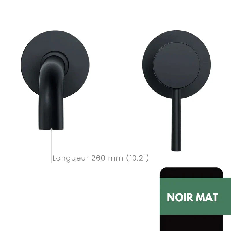 Robinet Lavabo Encastrable robinet encastrable lavabo noir vue de détail