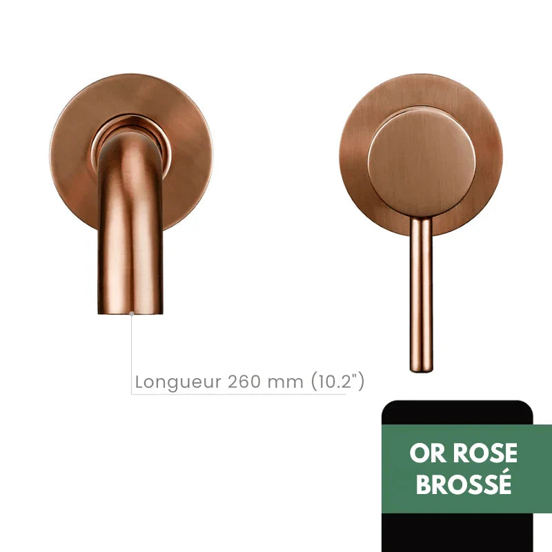 Robinet Lavabo Encastrable robinet encastrable lavabo rose vue de face