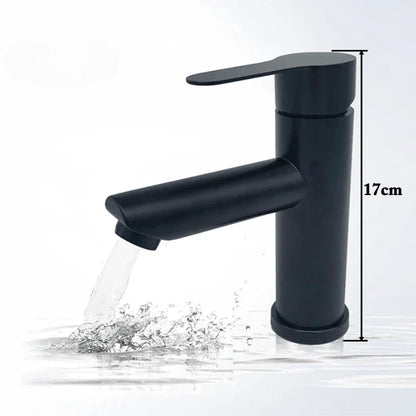 Robinet noir modèle B, finition inox brossé