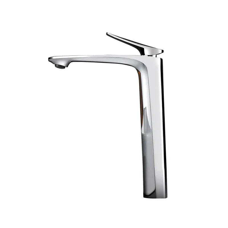 Robinet gris brossé avec levier ergonomique