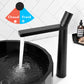 Robinet noir avec poignée ergonomique vue de côté