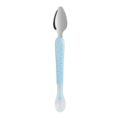 Cuillère en silicone rouge, douce pour les gencives de bébé