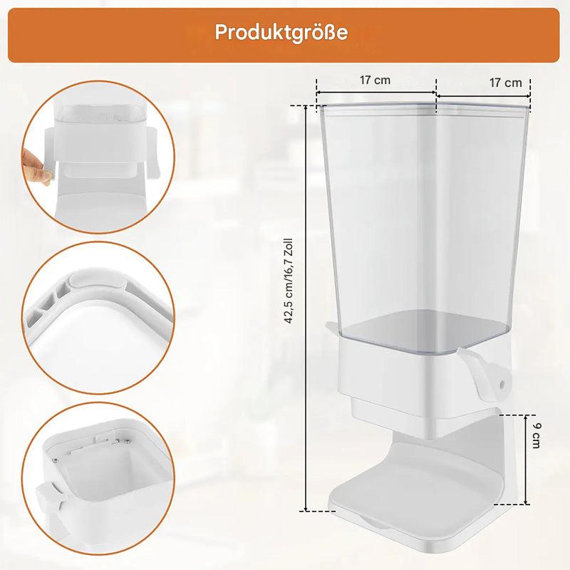 Distributeur rempli de céréales, design moderne et épuré