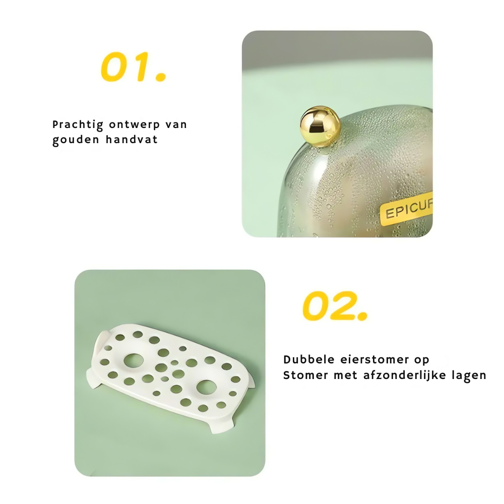 Détail du bouton de démarrage sur le cuit-oeufs vintage
