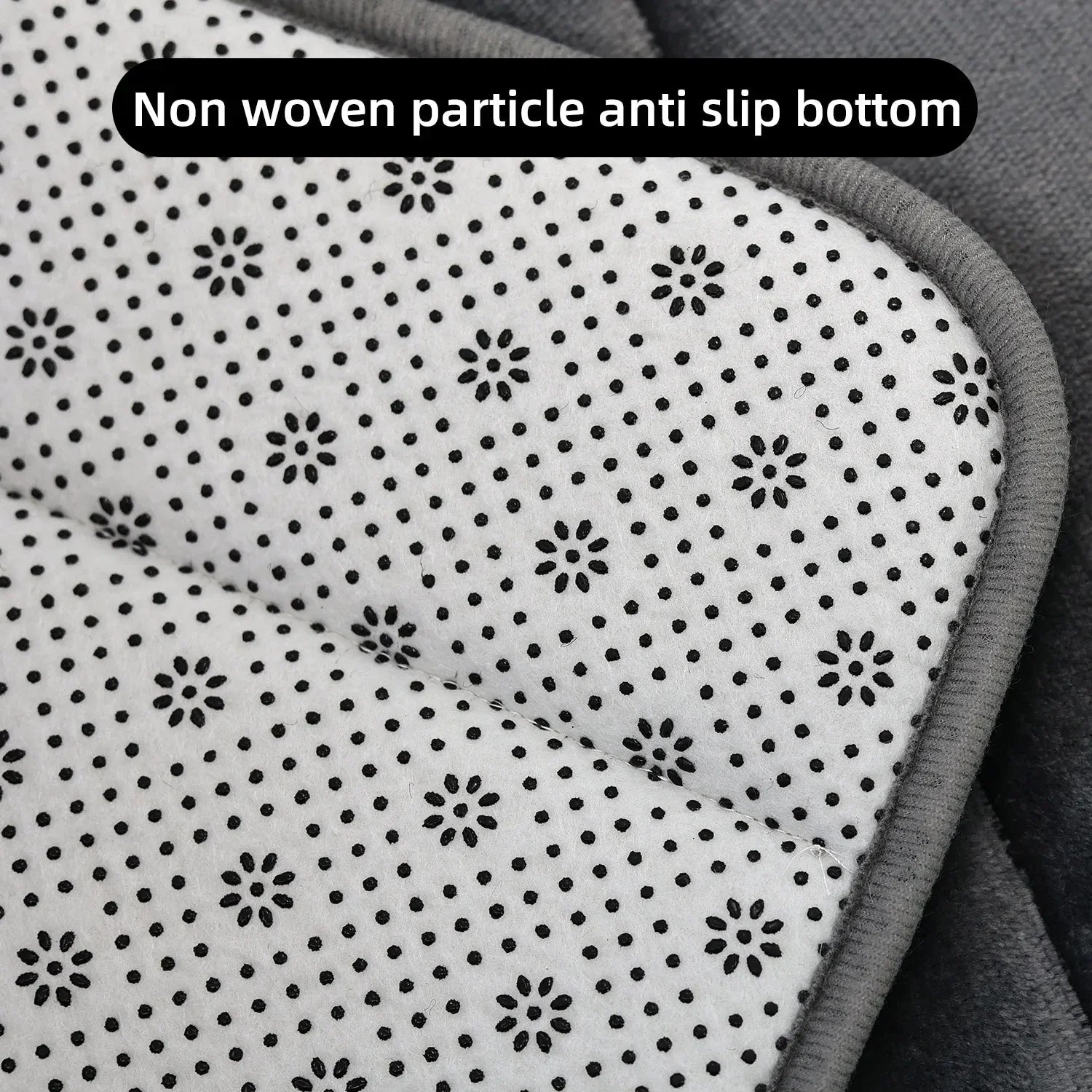 Tapis de bain absorbant avec base antidérapante en gros plan