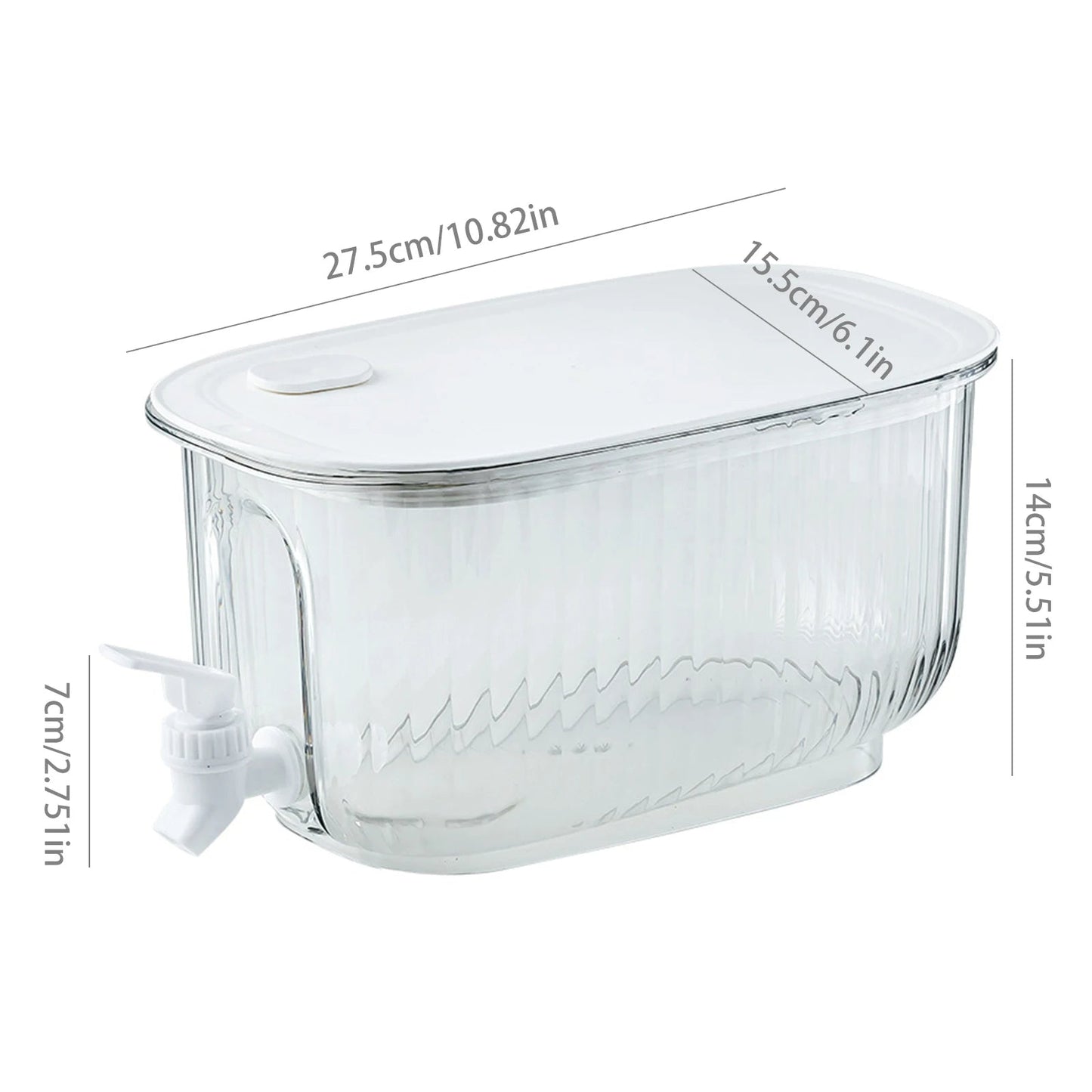 Distributeur blanc avec rayures, 4 litres