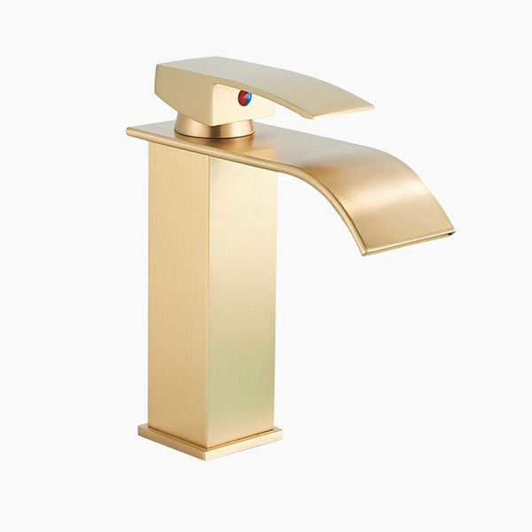 Robinet mitigeur lavabo cascade doré UNCLE – Le Mitigeur : Boutique en  ligne de robinetterie