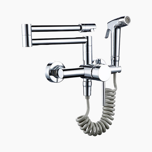 Robinet mitigeur mural cuisine avec douchette séparée chromé  Le Mitigeur   